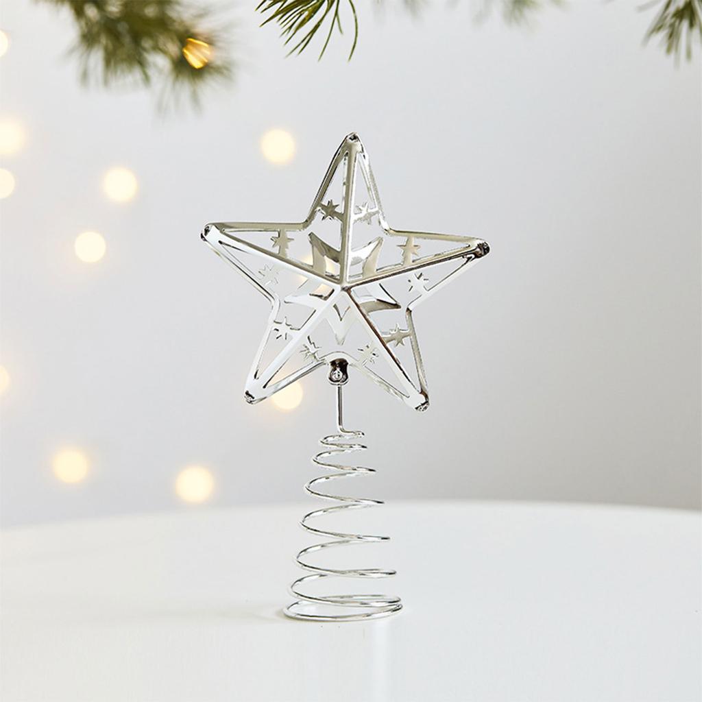 Праздничная железная рождественская елка, украшения-навершия в виде пятиконечной звезды, идеальное дополнение-украшение для праздничной атмосферы