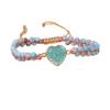 Браслеты Ocean Eye Blue Heart Opal, браслеты ручной работы из бисера