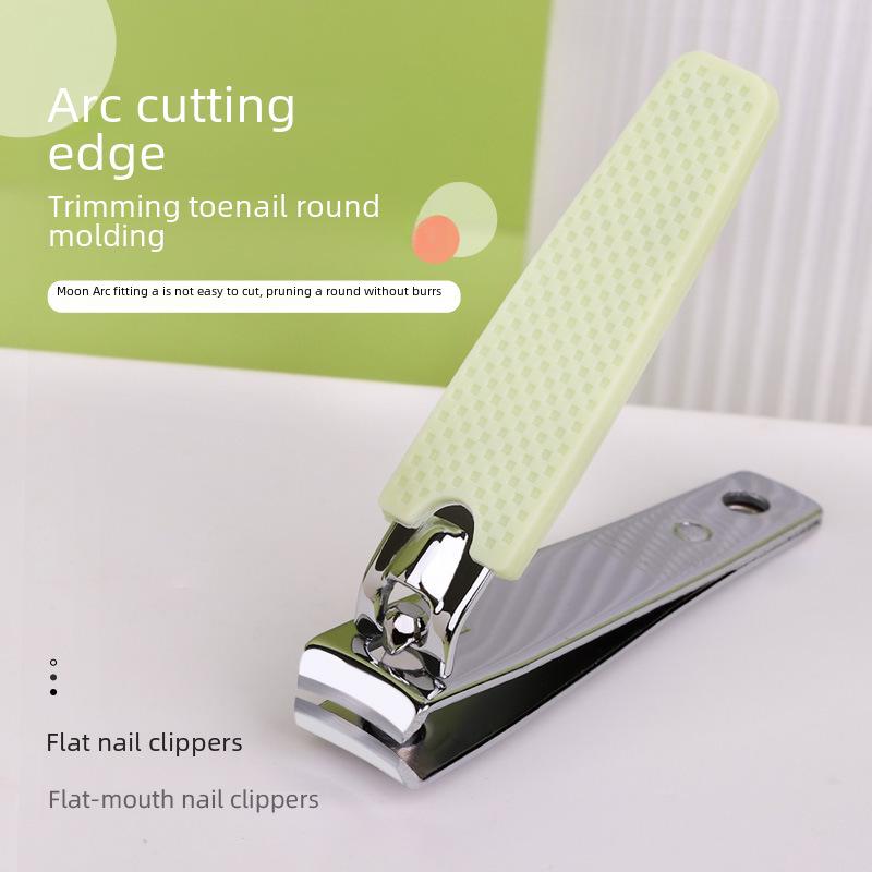 Kaqi Duoduo Non-Slip Silicone Handle Nail Clippers Set - Stainless Steel Flat & Bevel Clippers KK826