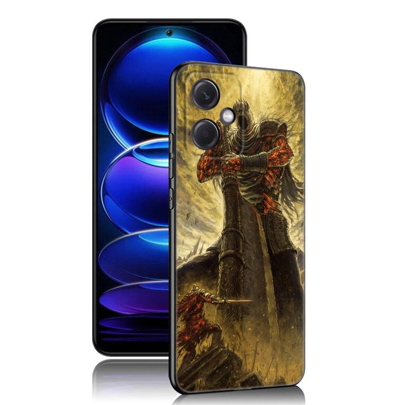 Игровой черный силиконовый чехол для телефона Dark Souls для Xiaomi Redmi Note 10 11 11S 12 13 4G 8 9 11T Pro 5G Plus 8T 9S 10S 12S