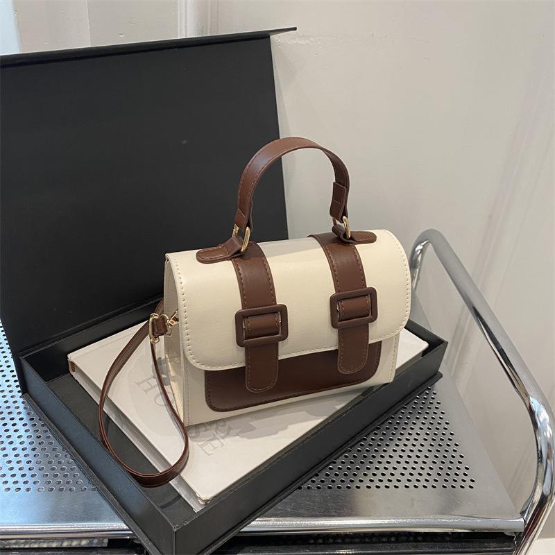 Новая сумка через плечо контрастного цвета в стиле колледжа, стильная и модная сумка через плечо, женская маленькая квадратная сумка