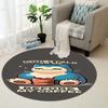 Kawaii Snorlax Round Area Rug HD Anime Printed Soft  Floor Mat Kids Playroom Home Decor