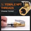 SAFELIFE Brass Air Chuck Closed Flow Tire Chuck Heavy Duty Locking Tire Inflator Chuck with Clamp