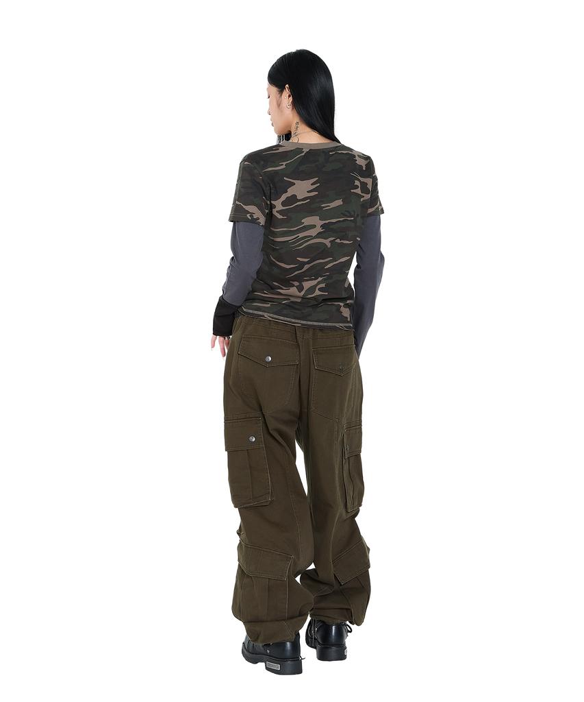 AAKAM Camouflage Layered Long Sleeve (Khaki)