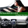 Для Acura RDX Tech Dublin Columbus 2015-2018 Коврик на панель приборов Покрытие приборной панели Солнцезащитная накладка на панель приборов Противогрязевые Органайзеры