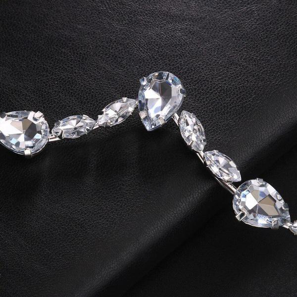 Модная цепочка для лица, маска для женщин, простая роскошная каплевидная форма, стразы, очки, цепочка, вечеринка, модные ювелирные аксессуары