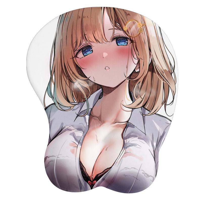 Cute Sexy Girl Silicone 3DMouse Pad Anime With Wrist Rest Support Opie Ergonomic Non Slip Creative Table Pad For Men
