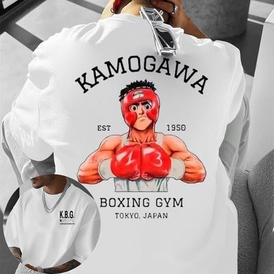 Классическое Аниме Hajime No Ippo Боксерский Зал Камогава 100% Хлопок После Футболка Мужчины Женщины Макуноучи Такамура Одежда КГБ Уличная Одежда