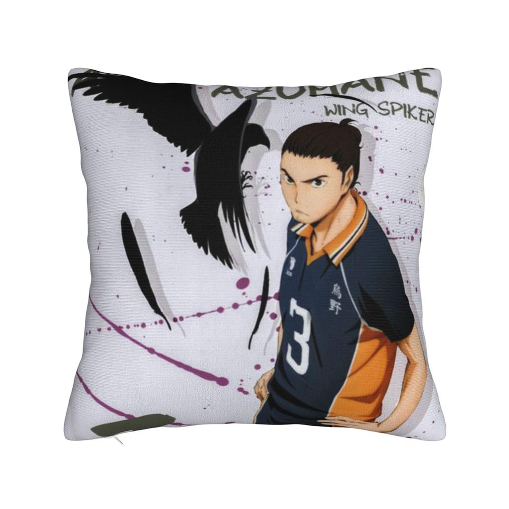 Haikyuu Square Pillow Case Polyester Cushions for Sofa Hinata Shoyo Vintage Cushion Covers