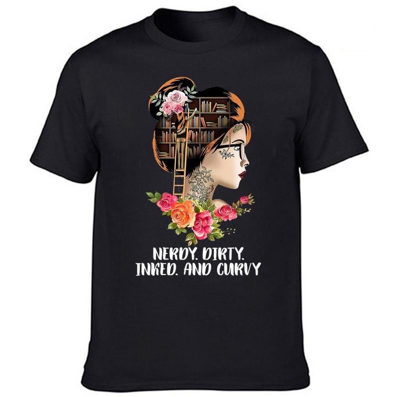 Nerdy Dirty Inked and Curvy Sexy T-Shirt Men Women Summer Fashion Vintage Cartoon Graphic Tee Tops Harajuku Streetwear Camisetas