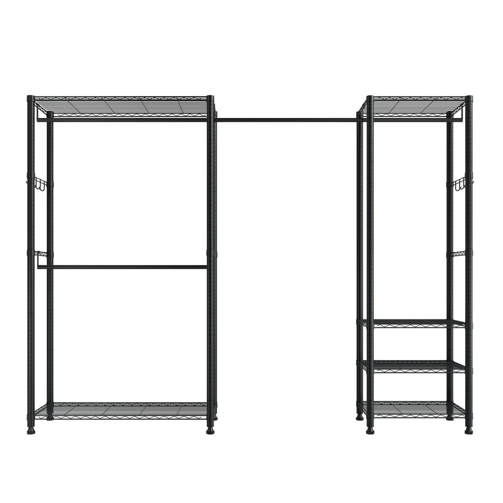 Clothing Garment Rack, Heavy Duty Clothes Rack, Freestanding Clothes Racks with Steel Frame, 363 kg Load Capacity Closet Wardrobe with Storage Shelves