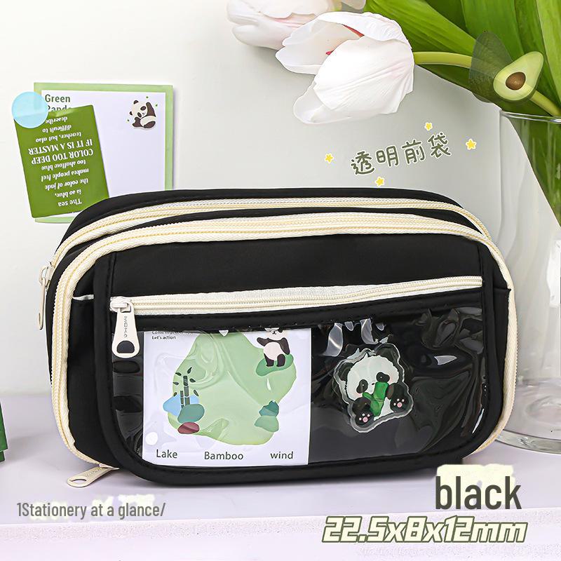 Вместительный многослойный пенал для школьников — креативный и простой дизайн для канцелярских принадлежностей для девочек