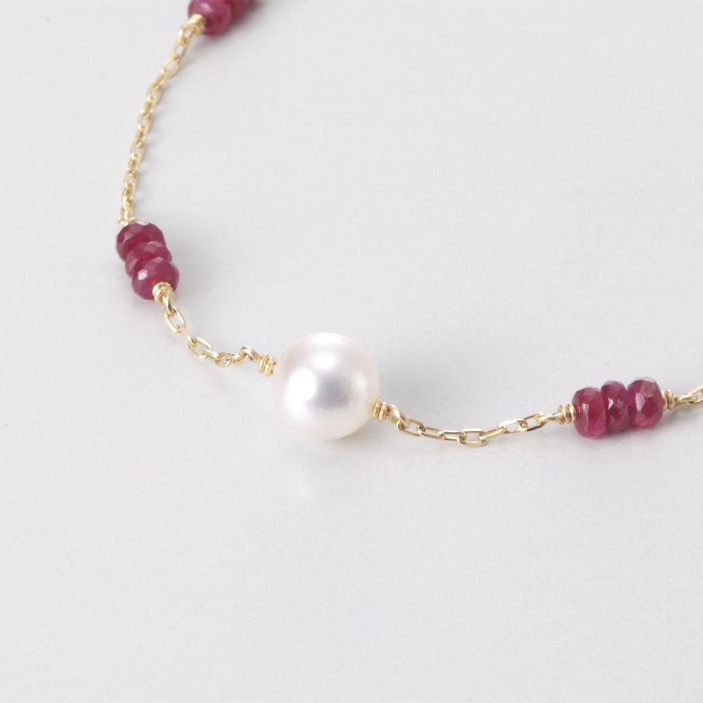 Браслет Ruby Браслет Oriental Браслет Ruby K18 Pearl [Луна] Женский [Подарочная упаковка]