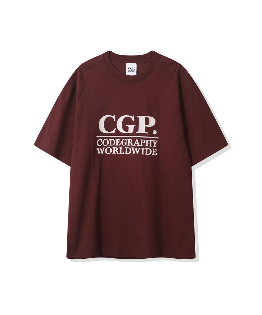 CGP Square Logo Short Sleeve T-Shirt - Burgundy
