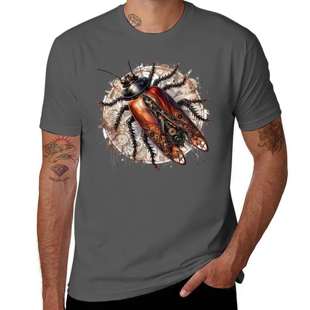 Steam Punk Cockroach Tshirt Basic Solid Tee For Daily Use Tshirt