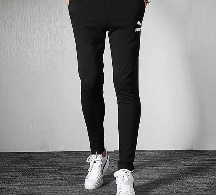 Puma Мужские вязаные спортивные штаны Черные Умеренно прямые 595903-01