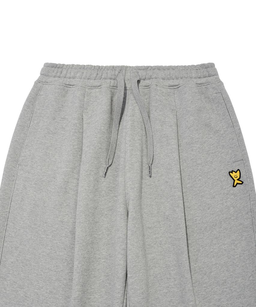 WACKY WILLY One-Pleat Wide Sweatpants Grey