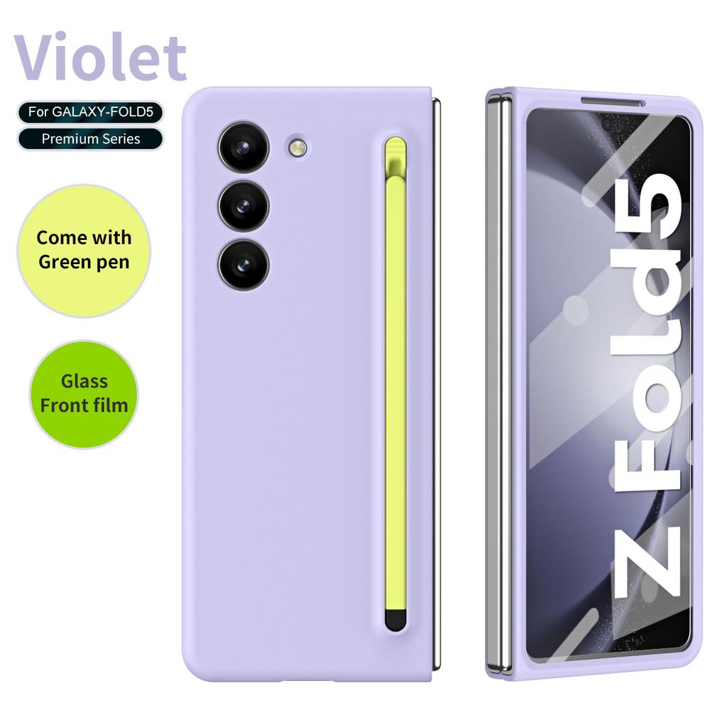 For Samsung Galaxy Z Fold 6 5 Case Hinge Fold 4 3 with S Pen Holder Magnetic Plating Armor Shockproof 360 Full Protector Cover