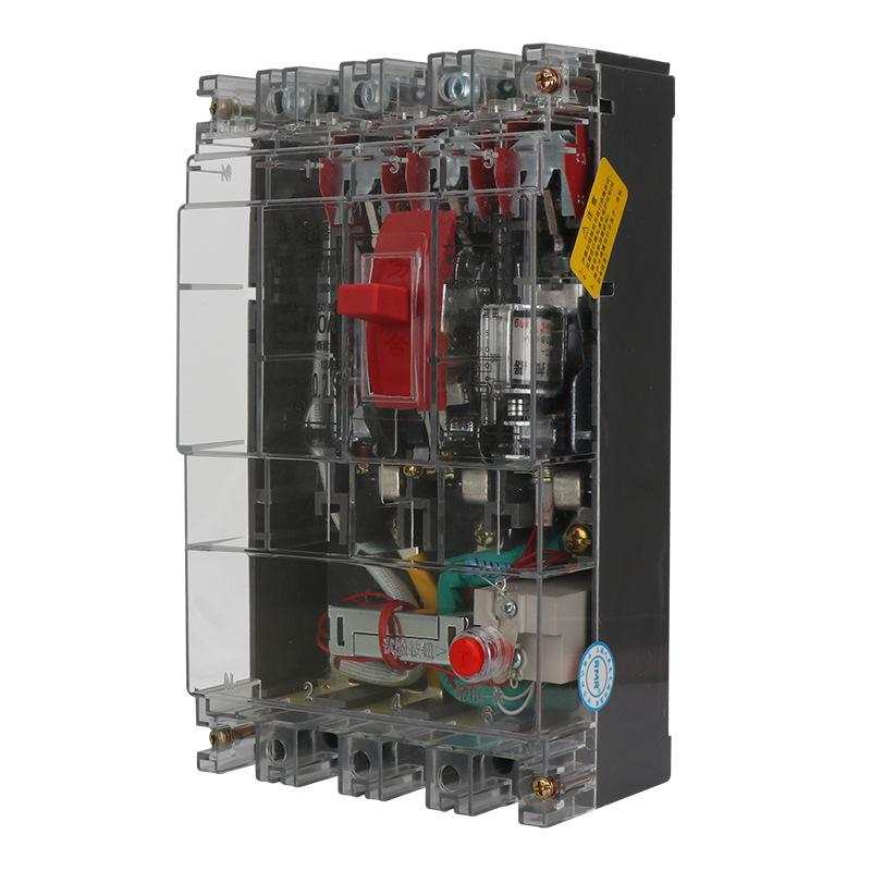 Transparent Plastic Circuit Breaker DZ20L-160A - Anti-Electric Shock Protector for Three-Phase Four-Wire Systems