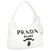 Prada Re-Edition 2000 Zipper Closure Fabric Underarm Bag Tote Shoulder Bag Women bags White 1NE515_2DXO_F0964