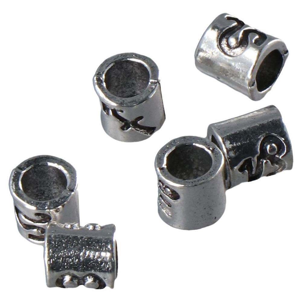 60pcs Alloy Zodiac Signs Beads 60pcs Spacer Beads 12 Constellations Beads Necklace Bracelet