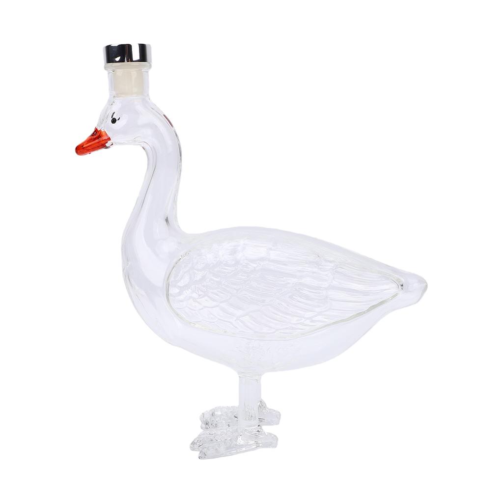 300ML Swan Whiskey Decanter Eye Catching Clear 3D Goose Whiskey Bottle For Wedding Family Gathering Bar Transparent Grey