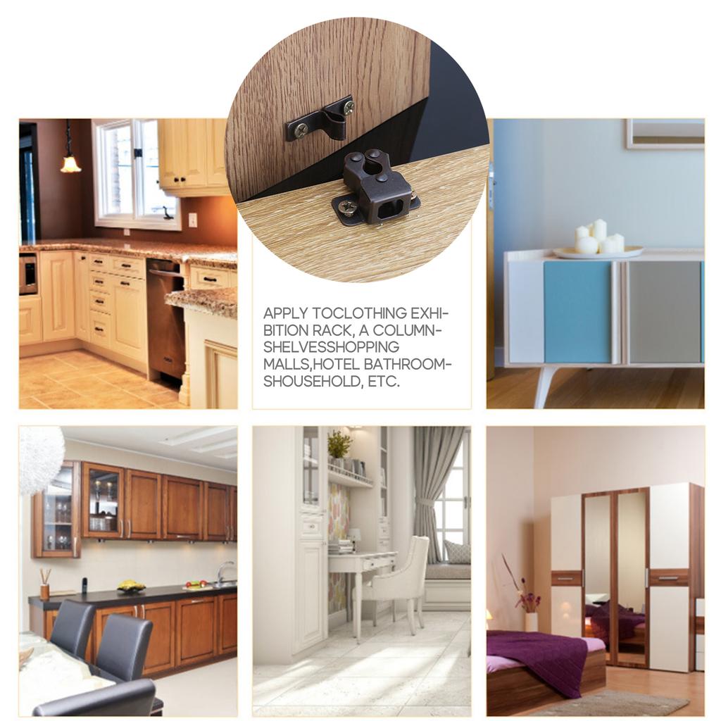 Набор из 10 двойных роликовых защелок для шкафчиков, дверей кладовых, дверей домашней мебели. Двойные роликовые защелки.