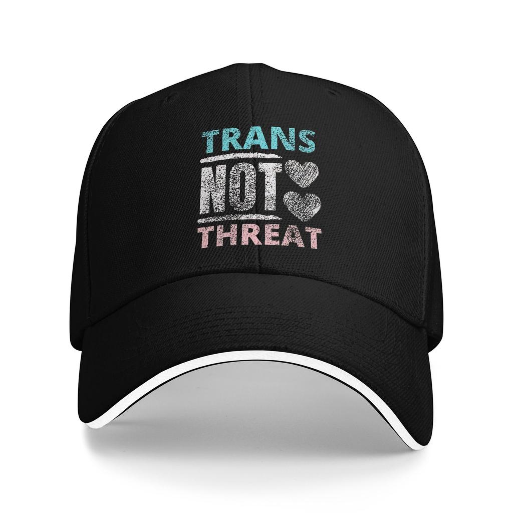Transgender Pride LGBTQ Baseball Caps Casual Trans not Threat Sandwich Hats Unisex Polyester Caps Hat Outdoor