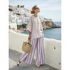 Printed short-sleeved shirt trousers set Comfortable casual loose round neck top High waist trousers two-piece set