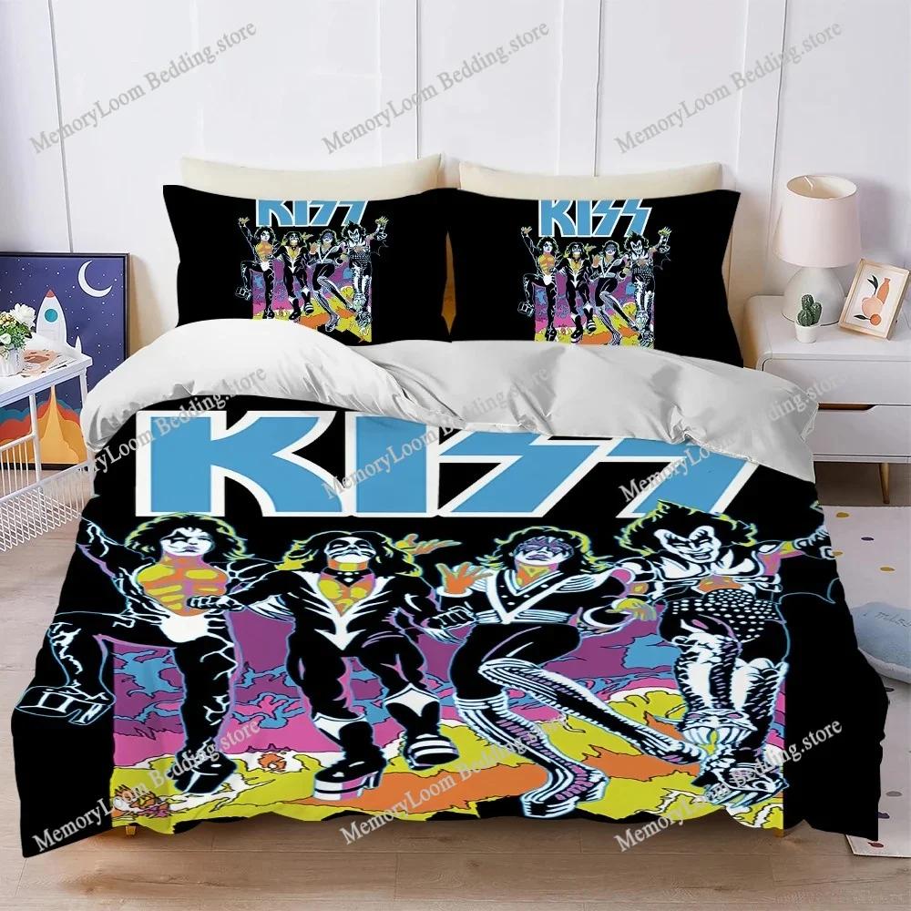 Rock Band K-Kiss Music Duvet Cover Set Home Style Bedding Soft Laundry Cotton Bed Four Seasons Student Dormitory Home Textile963