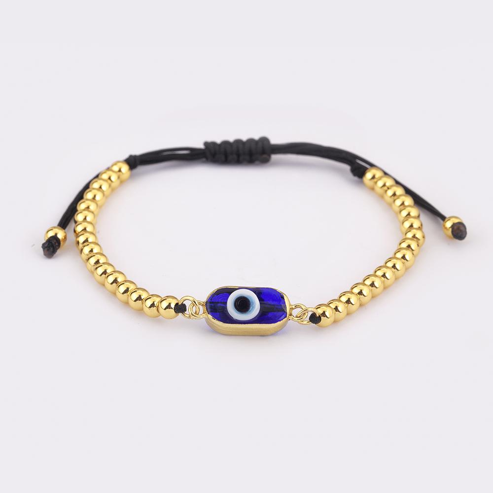 Nidin New Popular Irregular Geometric Evil Eye Chain Bracelets Adjustable For Women Wedding Party Jewelry Wholesale Accessories