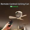 2024 New USB Rechargeable Large Wind Ceiling Fan Removable Blades Night Lamp Lighting 8000mAh Capacity Household Outdoor Fan Fan