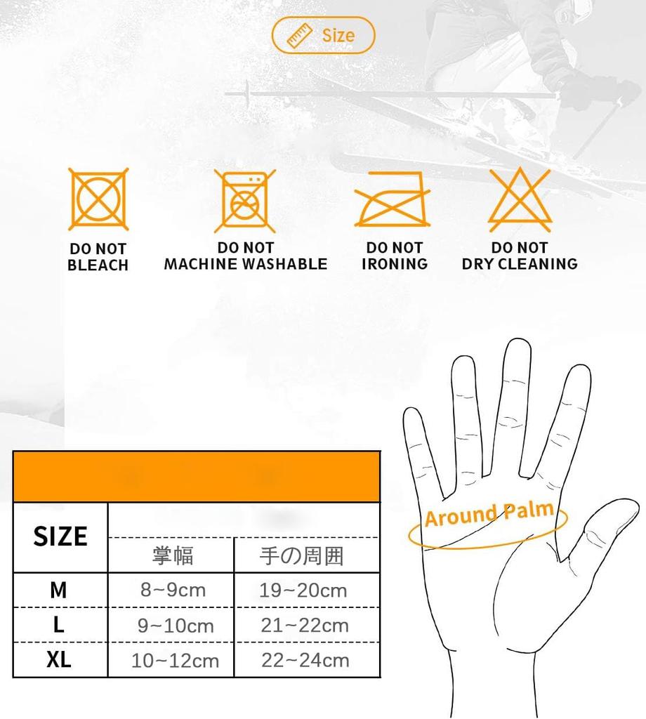 AX Ski Cold Weather Outdoor Cycling Smartphone 3M for and and Gloves, Gloves, Gloves, Gloves, Compatible, Thinsulate, Windproof, Water-Repellent,