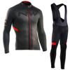 Men Women Long Sleeve Cycling Jersey Set Quick Dry Breathable Mountain Bike Outfit Season