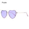 Модные Очки Косплей Без Оправы Сердце Солнцезащитные Очки для Женщин Солнцезащитные Очки в Форме Сердца