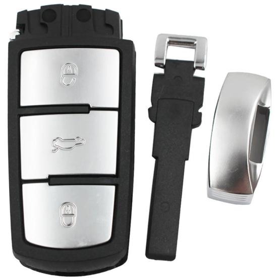3 Buttons Car Key Spare Case Smart Fob Blank Shell For Passat B6