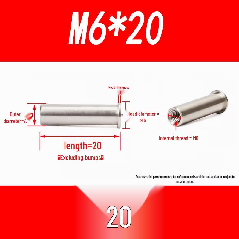 Сварные шпильки из нержавеющей стали 304 с внутренней резьбой M3-M6
