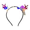 Light Up Deer Antlers Feather Headband Head Band for Photo Prop Wedding Holidays