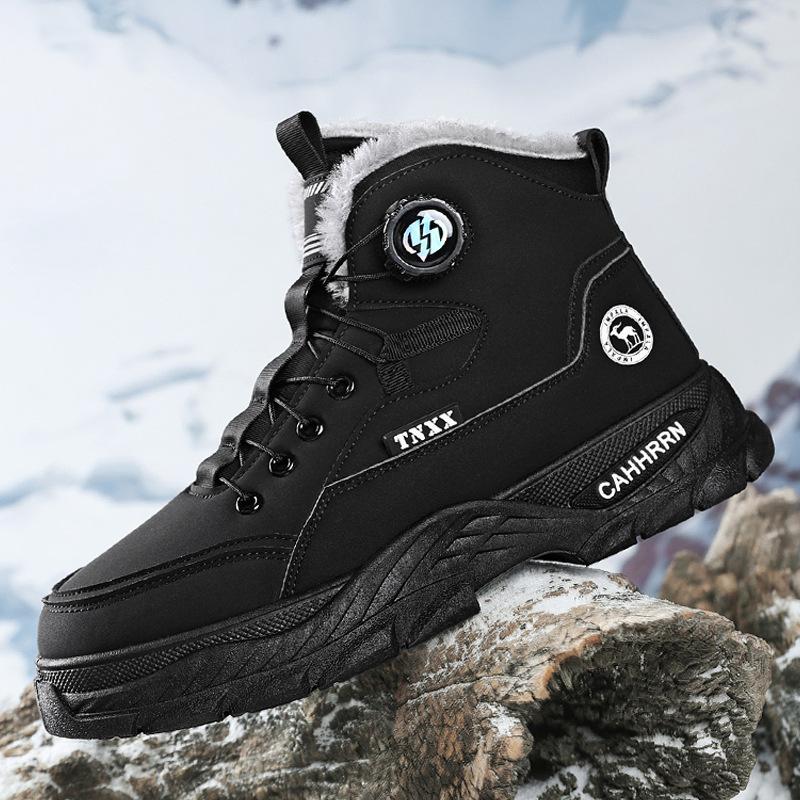 Зимние бархатные ботинки Мартин на высокой платформе, мужские, в британском стиле, ретро, универсальная обувь, на толстой подошве, утепленные, с хлопковой подкладкой, короткие ботинки