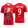 2026 Erling Haaland No#9 Football Jersey Norwegian Football T-shirt Men's Sports Short Sleeve Tops Men Women's T-shirt Family
