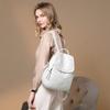 Women's Backpack White Washed Leather Backpack Female Small School Bags For Teenage Girls All-match Casual Travel Bag