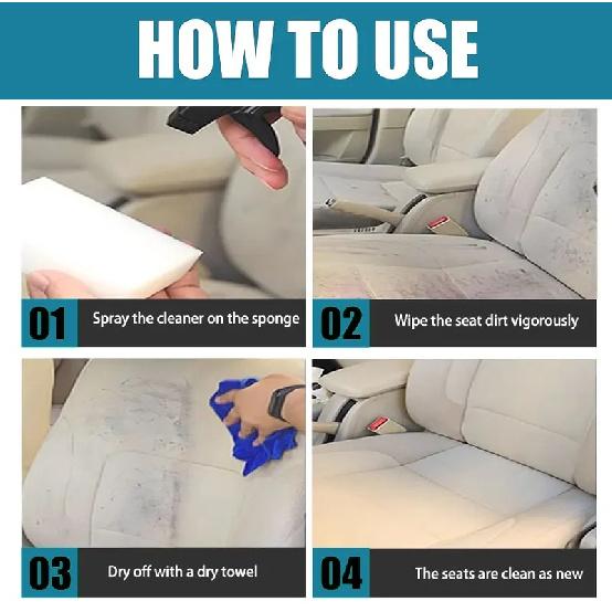Car Interior Fabric Cleaner - Specially for Textiles & Upholstery, Powerful Stain Removal without Damaging Materials