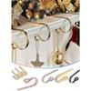 Gold & Silver Christmas Stocking Holder Hooks, Fireplace Hanging Hooks, Non-Slip Christmas Tree Decoration Hooks for Birthday Party, Wedding