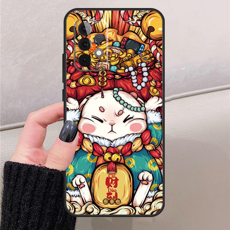 blessing lucky cat For Samsung Galaxy A55 A54 A34 A14 A16 A36 A56 A12 A32 A52 A13 A33 A53 A15 A35 A17 A57 Case