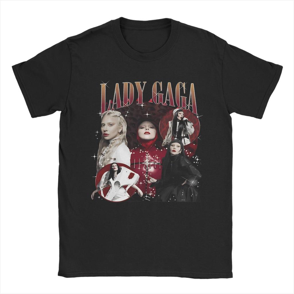 Принтованная футболка Lady Gaga Сад Эдема Мужская с круглым вырезом и коротким рукавом Одежда Хлопок Летние топы Рубашки