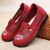 Туфли из ткани Old Beijing, женские летние туфли с одной педалью, повседневные туфли из полиуретана, дышащие вышитые туфли