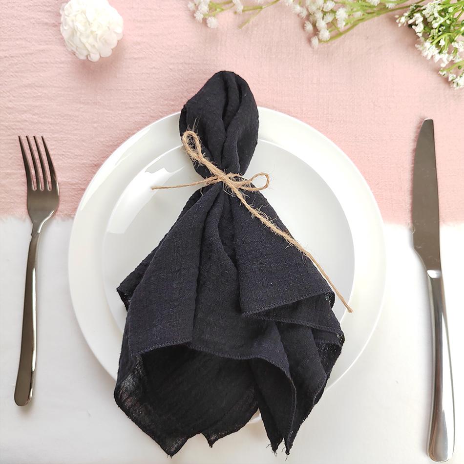 Set of 50 Cotton Cloth Napkins Gauze Fabric 30x30 Cm Factory Outlet Wedding Decor Everyday Use Dinner Tea Towel Table Village