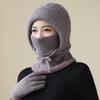 Шляпы, шарфы для среднего возраста и пожилых людей, интегрированные плюшевые шерстяные шапки для велоспорта, зимние шапки для мам для тепла, шапки с защитой ушей для пожилых людей, вязаные шапки