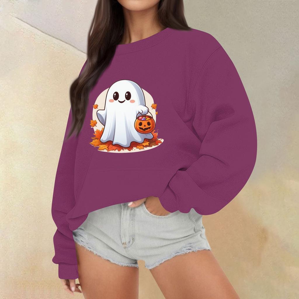 Женские топы осень-зима, женские толстовки с длинным рукавом, повседневные топы свободного кроя с круглым вырезом