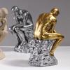 Creative Thinker Sitting Resin Sculpture Kawaii Thinker Doll Toy Thinker Desk Craft  Bedroom